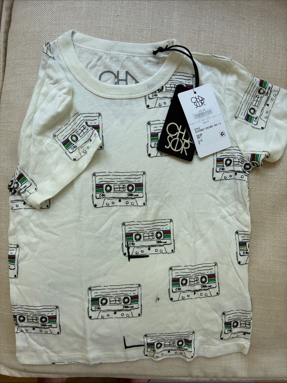 Chaser Kids Cream Graphic Cassette Tee